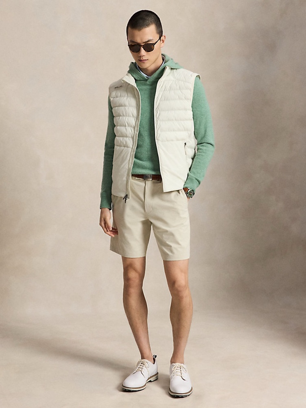 Ralph Lauren RLX Beige Khaki Flat Front Golf Shorts - US 34